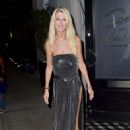 Tara Reid in a shiny dress leaves Craig’s Restaurant in West Hollywood