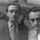 Is that George Hodel on the left? No, it's actually Salvador Dali (1904-1989), his near contemporary. On the right is Man Ray (1890-1976), who lived in Los Angeles from 1940 to 1951