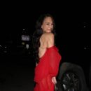 Amanza Smith – Wearing red dress as she leaves dinner at Catch Steak in West Hollywood - 454 x 746