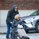 Jessica Lange – Is seen being pushed in her wheelchair by son Samuel in New York