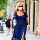 Kelly Ripa – Wearing blue dress while out in New York - 454 x 681