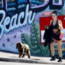 Abbie Chatfield – Going on a walk with her dog at Bondi Beach - 454 x 303