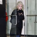 Cyndi Lauper – Exits the Drew Barrymore Show in New York - 454 x 678