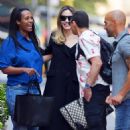 Angelina Jolie – In all black ensemble while meeting up with her friends in New York