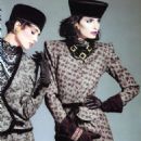 Joan Severance, Julie Wolfe Modeling for Valentino Vogue Italy 1983 - 454 x 595