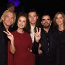 Musician Joe Walsh, Marjorie Bach, singer Harry Styles, musician Ringo Starr, and Barbara Bach attend the 2016 Pre-GRAMMY Gala and Salute to Industry Icons honoring Irving Azoff at The Beverly Hilton Hotel on February 14, 2016 in Beverly Hills, California