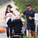 Jennifer Hawkins – Seen with Jake Wall and their two children Frankie and Hendrix in Sydney