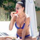 Nicole Scherzinger – Photographed in nice blue bikini in Sardinia