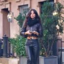 Emily Ratajkowski – In leather out in New York