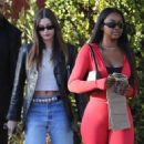 Hailey Bieber – With Justine Skye seen at Great White in West Hollywood