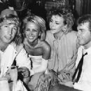 Rick Parfitt, Debbie Ash, Leslie Ash, Chris Quinten on New Year's Eve 1985
