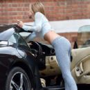 Kimberley Garner – Is seen in her Ferrari at the Gym in London