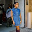 Yara Shahidi – Arrives at Live with Kelly and Mark Studios in New York - 454 x 636