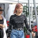 Hailey Baldwin in Jeans at Joan’s on Third in Los Angeles