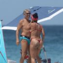 Lis Vega – in a red bikini at the beach in Miami - 454 x 588