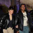 Hailey Bieber – With Justine Skye at the Lakers game at the Crypto.com Arena in LA