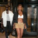 Gabrielle Union – In a mini skirt seen during Milan fashion week - 454 x 681