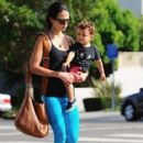 Jordana Brewster: runs errands with her son Julian in West Hollywood