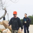 Cara Santana – With boyfriend Shannon Leto on a hike with their beloved dogs in LA