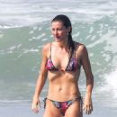 Gisele Bundchen in Colored Bikini on the beach in Costa Rica