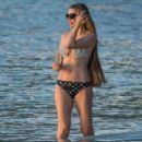 Zoe Salmon in Bikini on the beach in Barbados - 454 x 495
