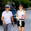 Alison Brie – Enjoys a walk with a friend in Los Angeles - 454 x 713
