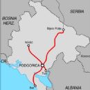Railway lines in Montenegro