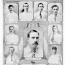 Andrew Stoddart's team which toured Australia in 1894–95: Peel is second from the top in the left hand column - 454 x 655