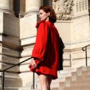 Zoey Deutch – Outside the Armani Show at Paris Fashion Week Haute Couture FW 2019-20