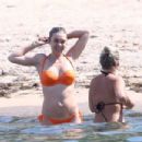 Chelsy Davy in Orange Bikini on holiday in Saint Tropez - 454 x 303