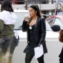 Gina Rodriguez – Filming ‘Not Dead Yet’ in Los Angeles - 454 x 681