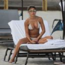 Chantel Jeffries – In a silver bikini at the beach in Miami