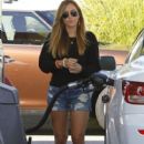 Christine Ouzounian stops to fill up her new Lexus in Newport Beach, California on August 13, 2015 - 409 x 600