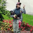 Sarah Silverman – walking her dog in her Los Feliz neighborhood