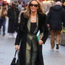 Amanda Holden – Wearing an olive trouser suit at Heart radio in London