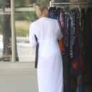 Yolanda Hadid – In white dress while out shopping at the Vitamin Barn in Malibu - 454 x 611
