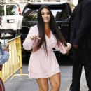 Deena Cortese – In short pink mini dress arriving at The View talk show in New York - 454 x 678