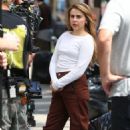 Mae Whitman – On the set of ‘Up There’ in New York