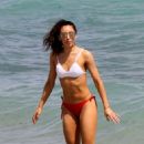 Danielle Peazer in Bikini on the beach in Miami - 454 x 682