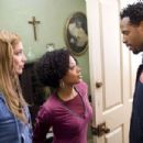 (Left to right) Megan (Shoshana Bush), Charity (Essence Atkins) and her Baby Daddy (Shawn Wayans) in the comic spoof 'Dance Flick.'