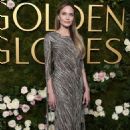 Angelina Jolie wore a metallic dress at 82nd Annual Golden Globes Awards in Beverly Hills