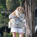 Mischa Barton – Takes her dog for a walk in Los Feliz