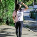 Celeste Thorson – Out for a walk with her pup in Los Angeles - 454 x 636