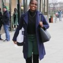 Otlile ‘Oti’ Mabuse – In suede knee skimming boots exits ITV in London - 454 x 665