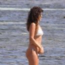 Paula Fernandes in White Bikini on the beach in Tulum - 454 x 681