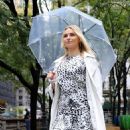Irina Baeva – Seen at rainy day in Midtown - 454 x 626