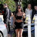 Karrueche Tran – In a black mini skirt leaving brunch at Cecconi’s in West Hollywood