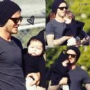 Harper Seven with Papa David Beckham and mom Victoria Beckham ( Fan Creation)