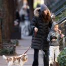 Liv Tyler And Son Milo Out Walking Their Dog