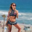 Stephanie Princi on the set of a 138 Water Photoshoot in collaboration with Baes and Bikini by fashion photographer Malachi Banales, on April 11th 2015 - 407 x 600